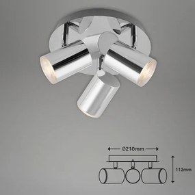 Briloner 2731-038 - Corp de iluminat tip spot CUP 3xGU10/5W/230V, crom lucios