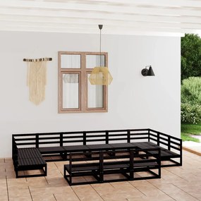 vidaXL Set mobilier de grădină, 13 piese, lemn masiv de pin