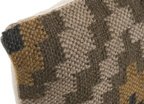 Pernă decorativă multicolor din lână și iută, "WoolJute"