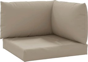 vidaXL Perne pentru canapea din paleți, 3 buc., gri taupe, țesătură