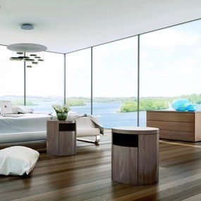 Masuta/ Noptiera eleganta design modern Dreams AC-LE313-NOGAL