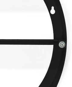 Dulap de baie negru suspendat/cu oglindă din metal 55x55 cm Sonnet – Spinder Design