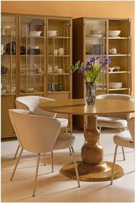 Vitrină galben-muștar din metal 140x200x44 cm Exhibit – WOOOD