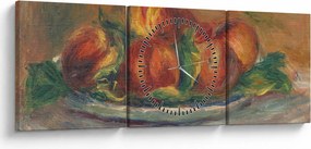Tablou - Auguste Renoir, Peaches on a Plate, reproducere (cu ceas) (90x30 cm)