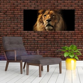 Tablou - Leu cu o coamă bogată (120x50 cm)