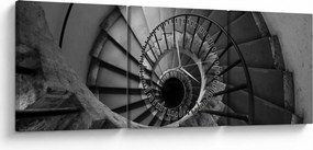 Tablou - Scară (cu ceas) (90x30 cm)