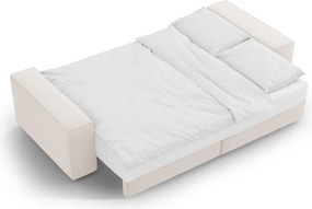 Canapea extensibila 3 locuri, Jodie-78, Micadoni Home, 247x107x86 cm, tesatura structurata, bej deschis