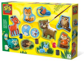 Set creativ mulaj si pictura – Animale din padure