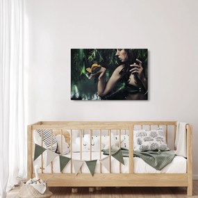 Tablou - Femeia grațioasă cu fluture (90x60 cm)