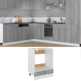 vidaXL Dulap pentru cuptor &quot;Riga&quot;, gri sonoma, 60x46x81,5 cm,