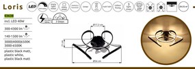 Lustra LED cu ventilator si telecomanda LORIS 03638 GL