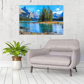 Tablou - Peisaj montan cu râu (90x60 cm)