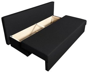 Canapea extensibila Alfi Anthracite 192x80x77 cm cu lada de depozitare, Stripes