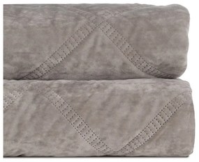 Cuvertură gri matlasată din catifea 230x260 cm – Ixia