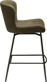 Scaun de bar kaki tapițat (înălțime șezut 67,5 cm) Glam – DAN-FORM Denmark