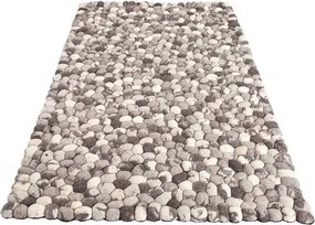 Covor tesut manual din lana, Organic 200x120cm, gri