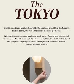Aplica cu port USB din metal Tokyo negru
