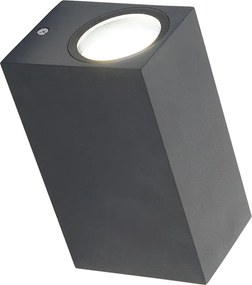 Aplică modernă gri închis cu 2 lumini IP44 - Baleno