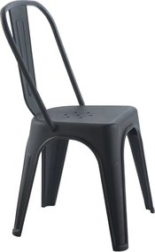 Scaun de exterior design industrial Loft negru