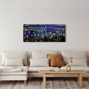 Tablou orașului nocturn (120x50 cm)