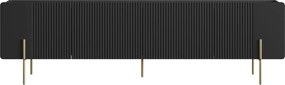 Dulap TV Malmi 200 cm - negru mat / picioare aurii
