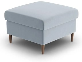 Taburet albastru deschis cu tapițerie din catifea Kyoto – Cosmopolitan Design