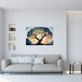 Tablou – Mozaic – soare și arbore II. (90x60 cm)