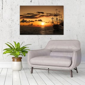 Tablou - Navă de pirați (90x60 cm)