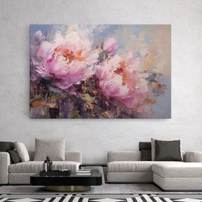 Tablou Canvas, 20x30cm, Dormitor si Living, Moderne, Textura de pictura, Peony Art