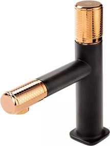 Baterie lavoar FDesign Ardesia monocomanda negru - rose gold