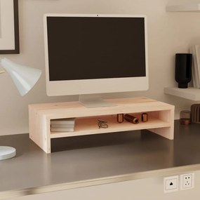 Stand pentru monitor, 50x24x13 cm, lemn masiv de pin 1, Maro