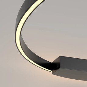 Aplica LED de perete design modern Rim negru 80cm
