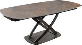 Masa extensibila cu design prin rotire Inception 130-190cm aspect ruginiu