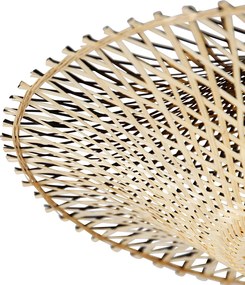Lampă de podea modernă arc alb cu abajur oriental cu bambus 50 cm - XXL Rina