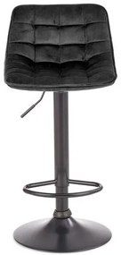 Scaun de bar H95 velvet negru