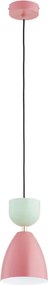Lustră suspendată pe cablu ENTORI 1xE27/15W/230V roz/mentă