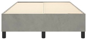 Cadru de pat box spring, gri deschis, 120x200 cm, catifea Gri deschis, 35 cm, 120 x 200 cm