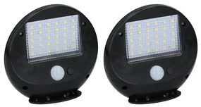 Grundig - Set 2x LED lampă solară de perete cu senzor LED/3,2V 600 mAh