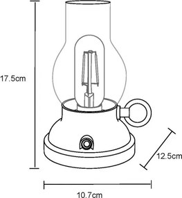 Lampă LED tactilă reîncărcabilă dimabilă de masă Globo 58016B PETRO LED/1W/3,7V 1200 mAh verde