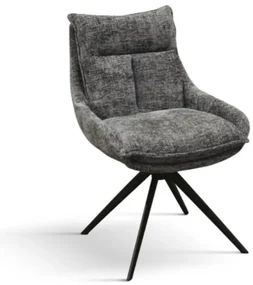 SET 2 Scaune Magnum, structura metalica, tesatura - GRI - STANDARD