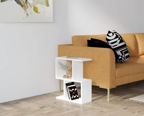 Măsuță laterală Zenny (Alb). Promo -6%. 1067418