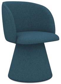 Scaun de sufragerie albastru tapițat Maia – Makamii