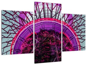 Tablou abstrac - crengi violete (90x60 cm)