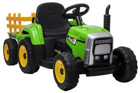 Tractor Electric XXL cu acumulator pentru copii NOVOKIDS™ Little Farmer , Cu remorca, Melodii si USB , 3-8 ani , Baterie12V, 2 Viteze, lungime 137