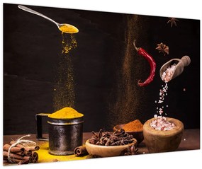 Tablou - Condimente în mișcare (90x60 cm)