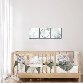 Tablou - Frunze abstract (cu ceas) (90x30 cm)