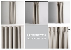 Draperie bej blackout/termoizolantă 140x270 cm Pleat – Restilo