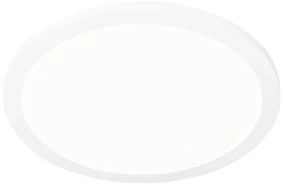 Lampă de plafon alb 40 cm incl. LED reglabil în 3 trepte IP44 - Steve