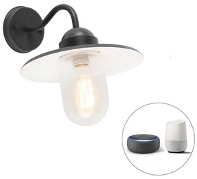 Lampă de perete inteligentă rustică antracit IP44 cu Wi-Fi E27 - Kansas
