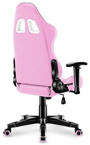 Scaun gaming pentru copii Rover 6 (alb + roz). 1087546